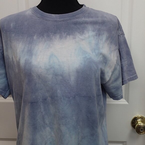 Gildan Heavy cotton Blue Tie Dye Shirt Size Medium - Picture 1 of 4